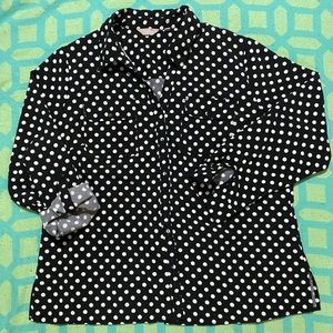 Button up/down top. Size 1X.